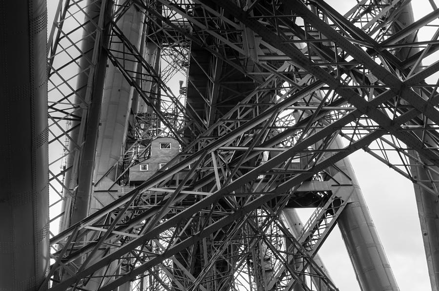 Forth Rail Bridge girders black and white version Photograph by Gary Eason