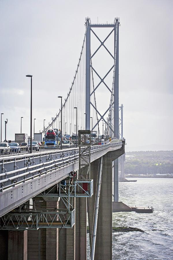 Architecture Photograph - Forth Road Bridge by Lewis Houghton/science Photo Library