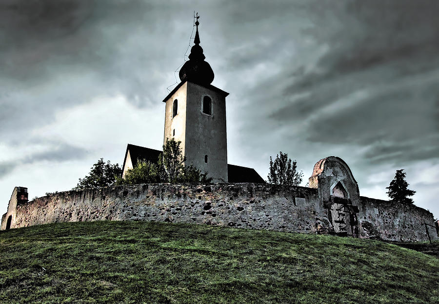 Architecture Photograph - Fortress-church by Zoltan Nemes mettor