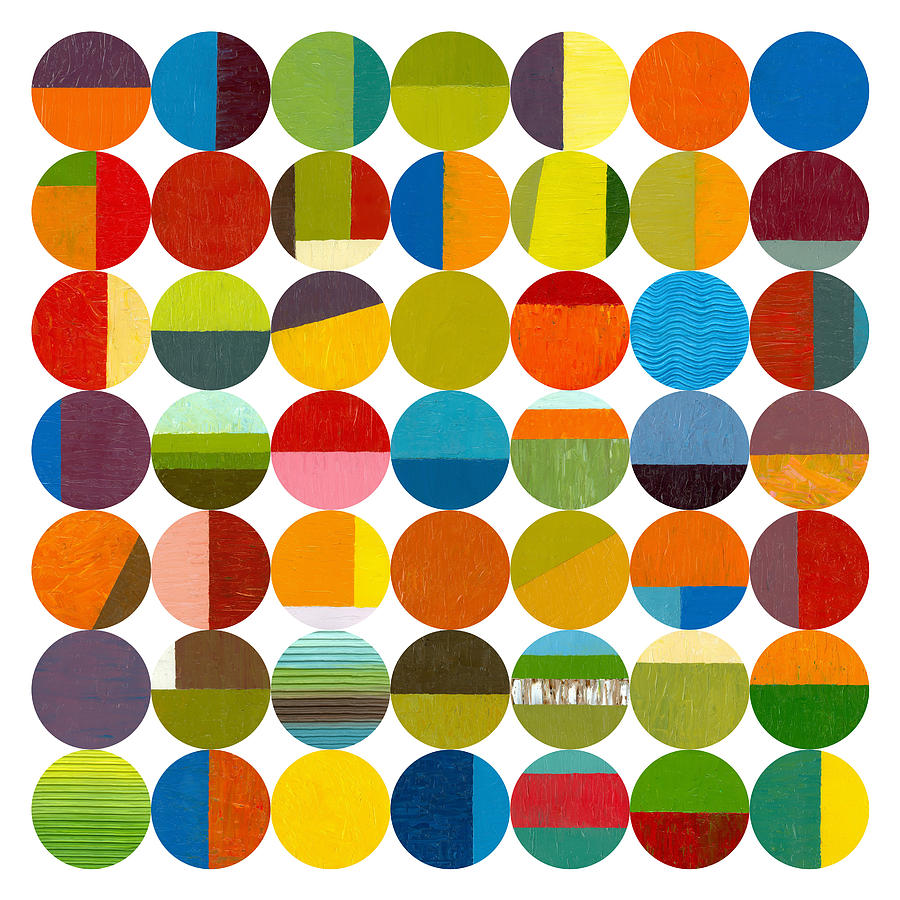 Forty Nine Circles 2.0 Painting by Michelle Calkins