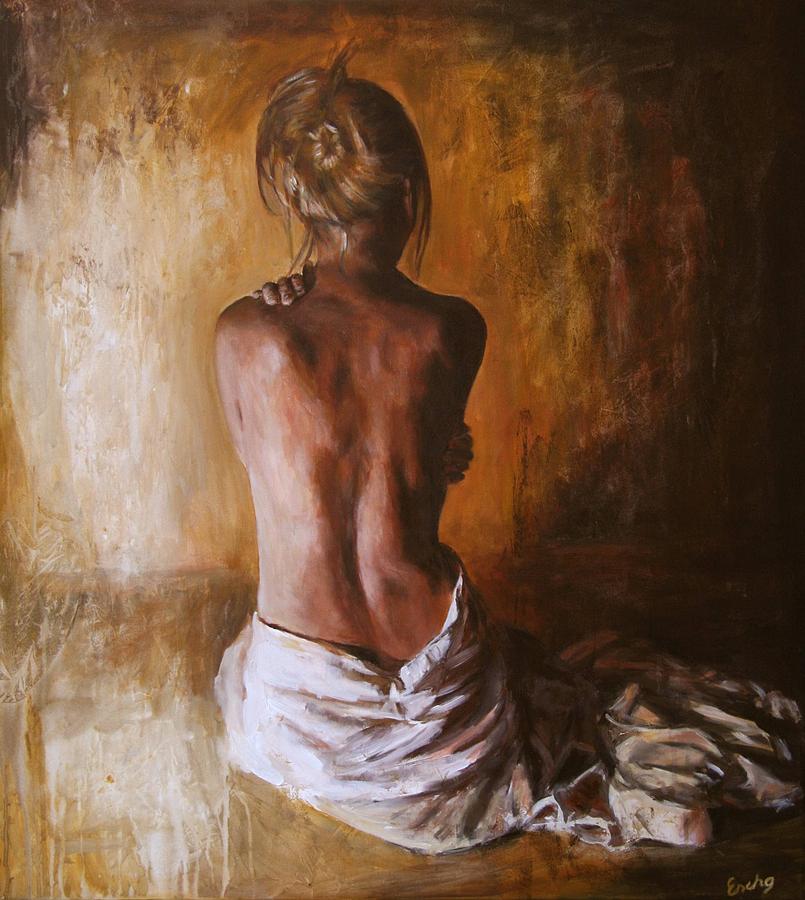 Nude Painting - Forza by Escha Van den bogerd