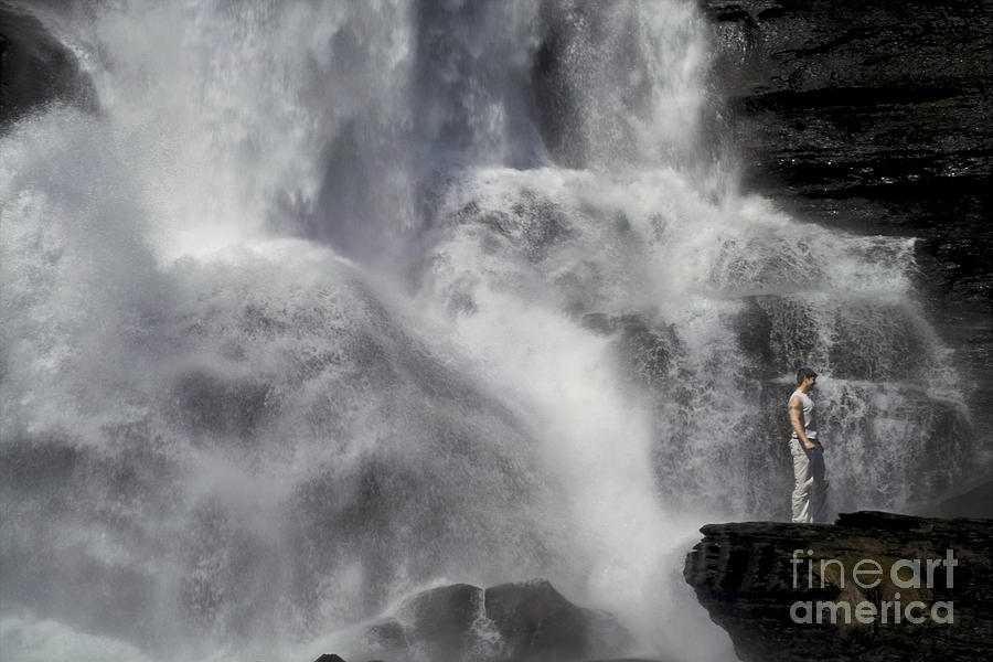 Nature Photograph - Fossatun Waterfall  by Heiko Koehrer-Wagner