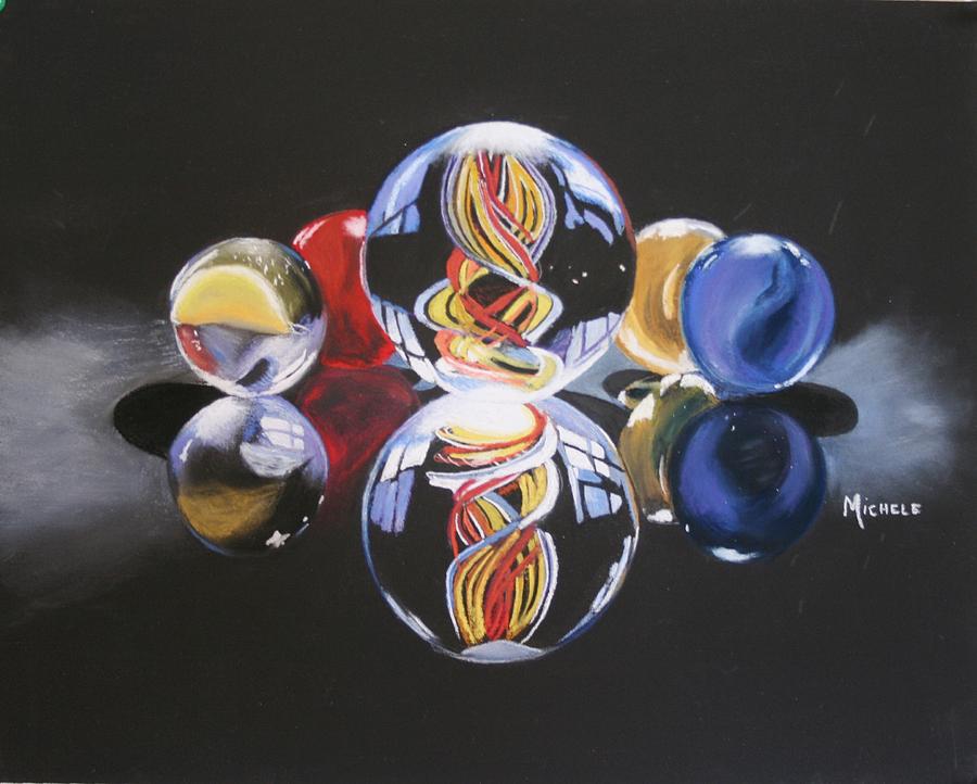 Marbles Pastel - Found Marbles by Michele Turney