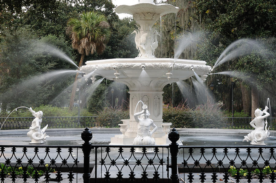 Fountain at Forsyth Park Savannah Photograph by Bradford Martin