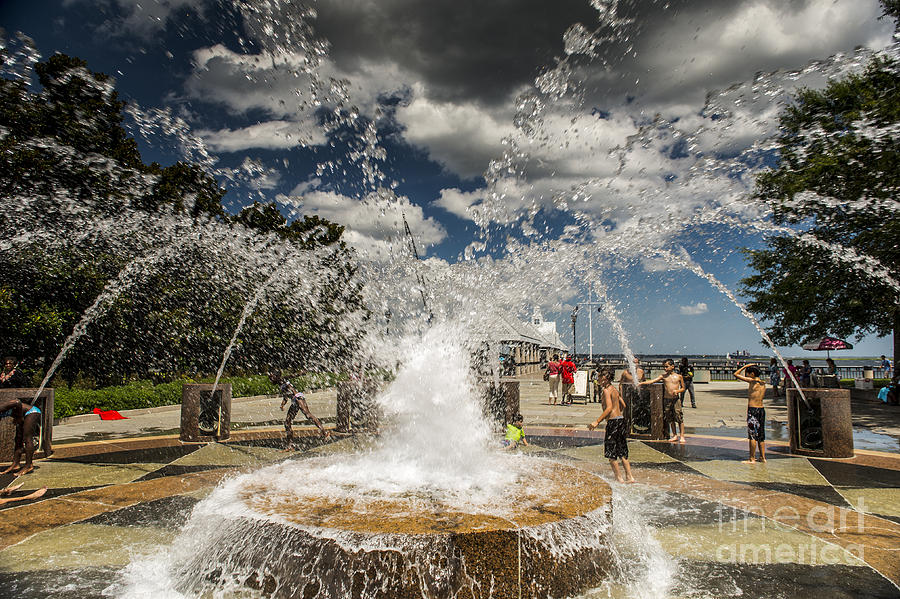 Fountain at Waterfront Park in Charleston Photograph by David Oppenheimer