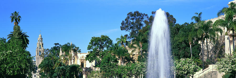 Fountain In A Park, Balboa Park, San Photograph by Panoramic Images