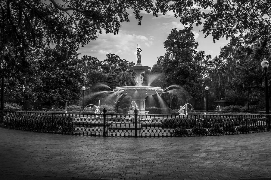 Fountain in Savannah GA  Photograph by John McGraw
