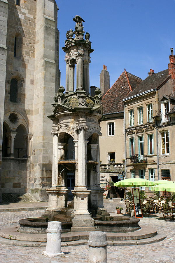 Fountain On The Market Place Autun Photograph by Christiane Schulze Art And Photography