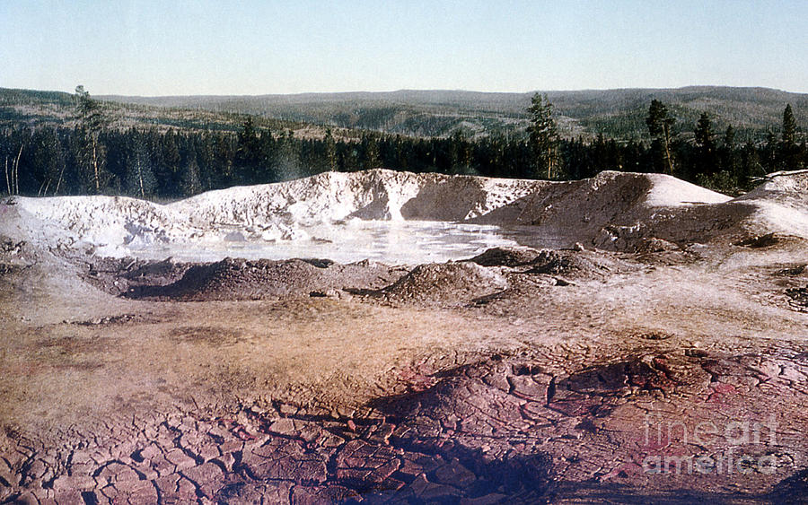 Fountain Paint Pot Yellowstone National Park Photograph by NPS Photo Detroit Photographic Co