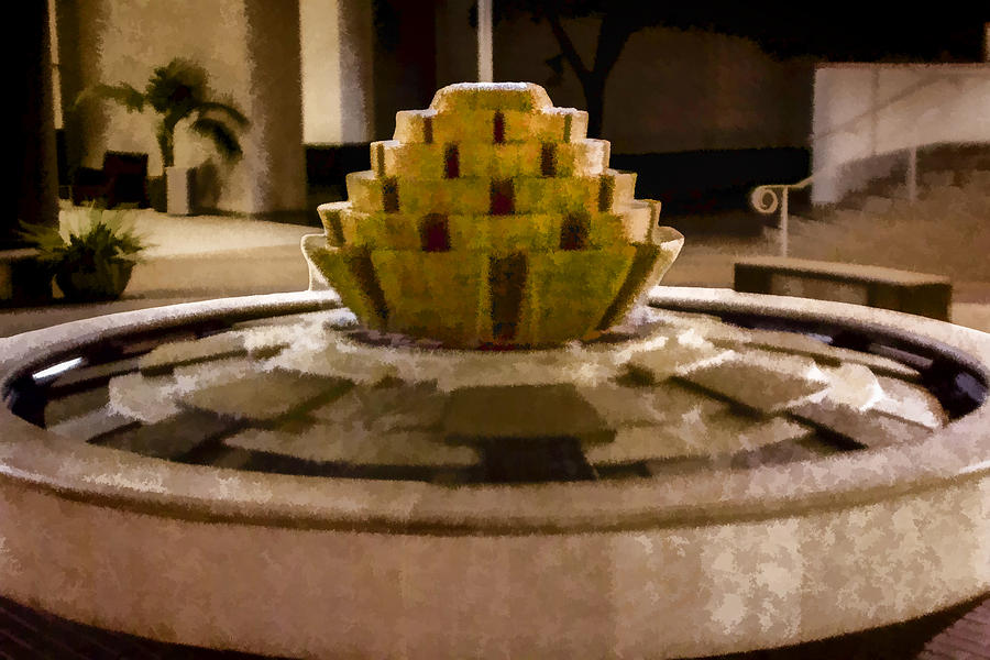 Fountain Digital Art by Photographic Art by Russel Ray Photos