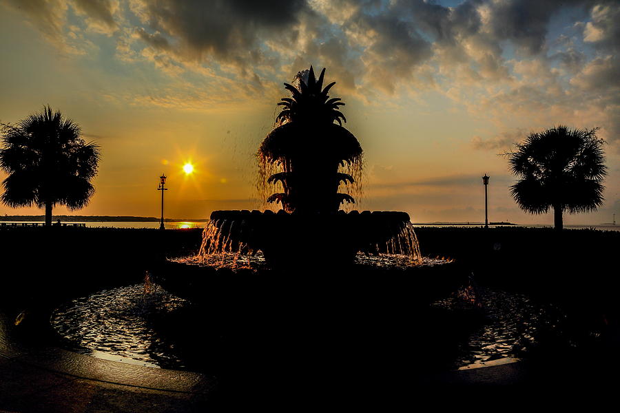 Fountain Silhouette Photograph by Jimmy McDonald
