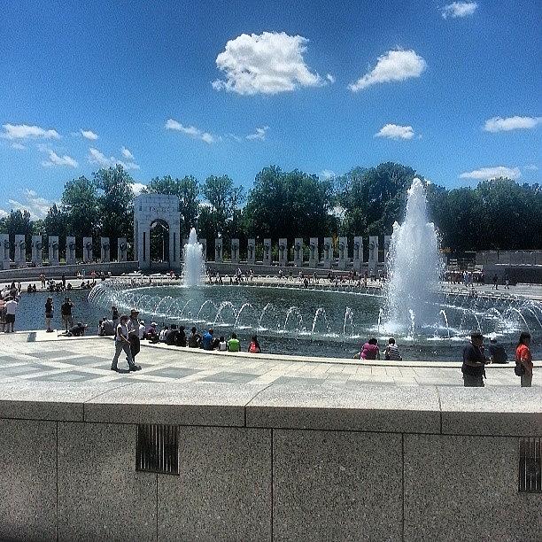 Fountains @ The Ww2 Memorial Washington Photograph by Cody Cobb