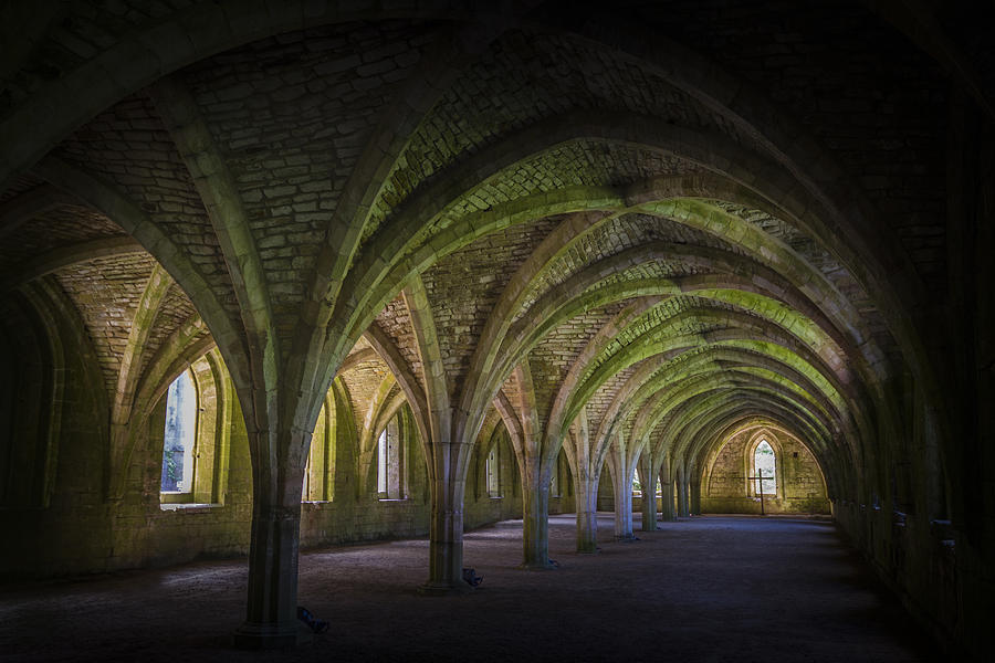Fountains Abbey Photograph - Fountains Abbey Cellarium by Chris Smith Fountains Abbey Photograph - Fountains Abbey Cellarium by Chris Smith
