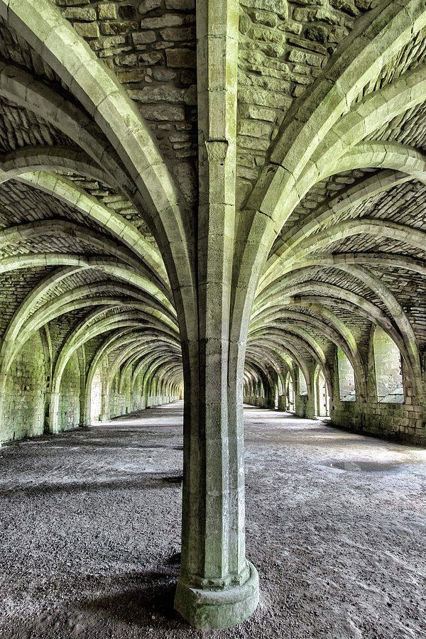 Architecture Photograph - Fountains Abbey Cellarium by John Griffiths (griff~ography) York, Uk