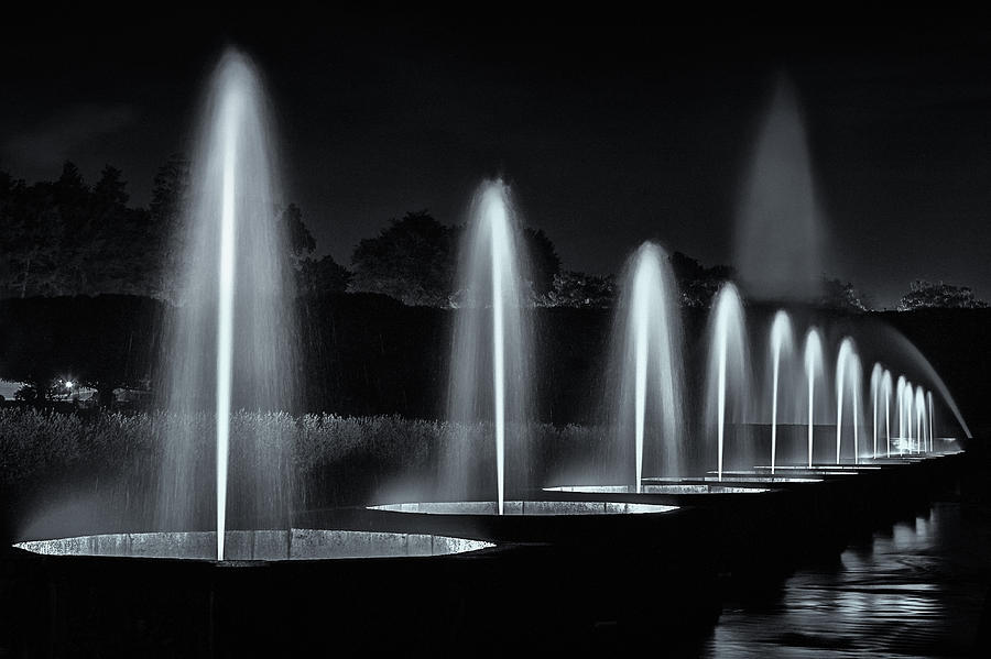Fountains and lights Photograph by Eduard Moldoveanu