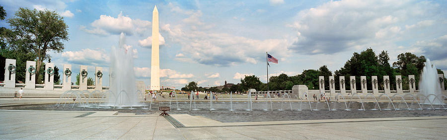 Architecture Photograph - Fountains At A Memorial, National World by Panoramic Images