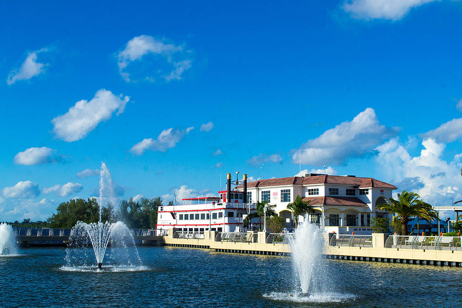 Fountains in Ft. Myers Photograph by Shannon Harrington