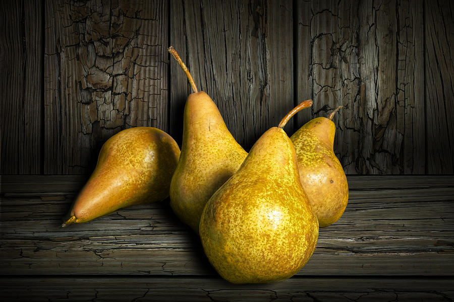 Four Bartlett Pears Photograph by Randall Nyhof