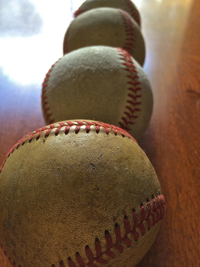 Four Baseballs Photograph by Bill Owen