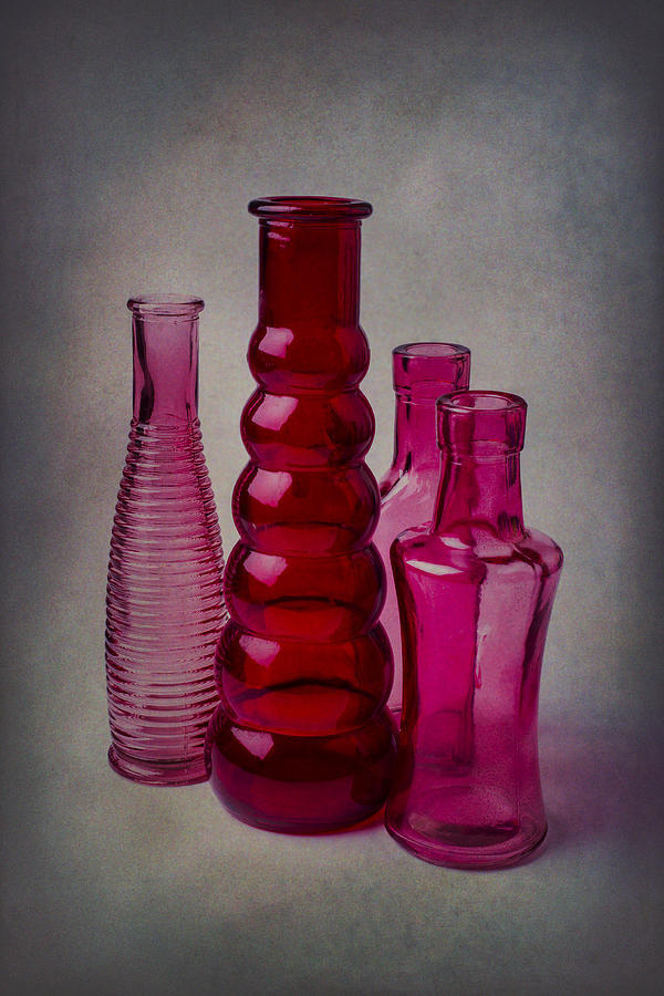 Bottle Photograph - Four Bottles by Garry Gay