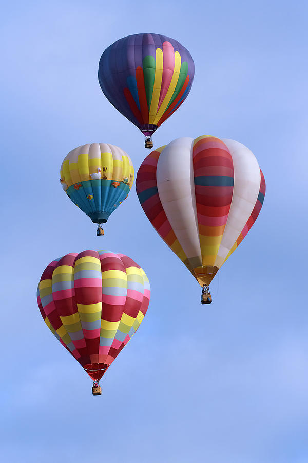 Four Colorful Balloons Photograph by Wes and Dotty Weber