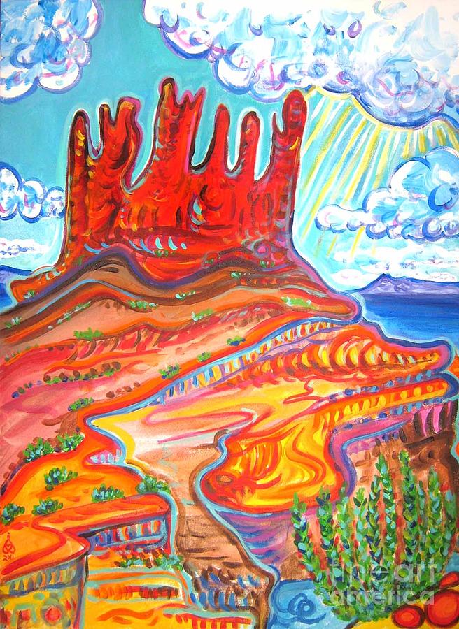 Four Corners Peak Painting by Rachel Houseman
