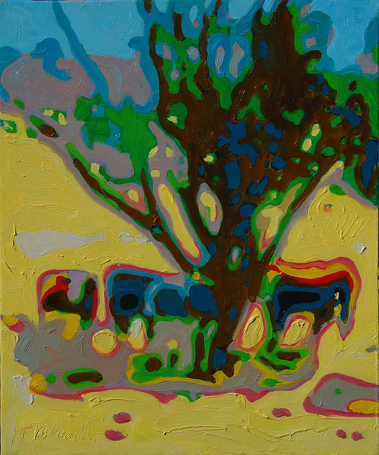 Four Cows Under Tree oil painting by Bertram Poole Painting by Thomas Bertram POOLE