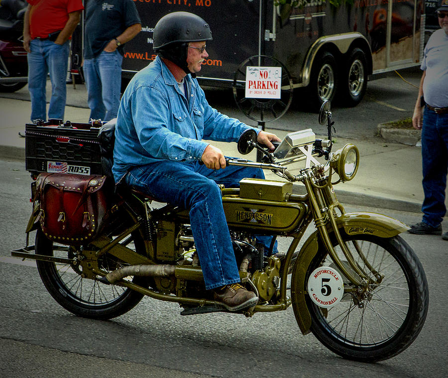 Four Cylinder Henderson Motorcycle Photograph by Jeff Kurtz