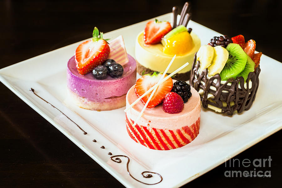 Four Fine Desserts Photograph by Aloha Art