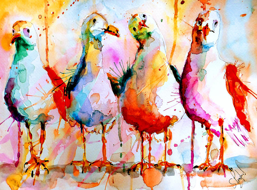 Four in a row Painting by Steven Ponsford