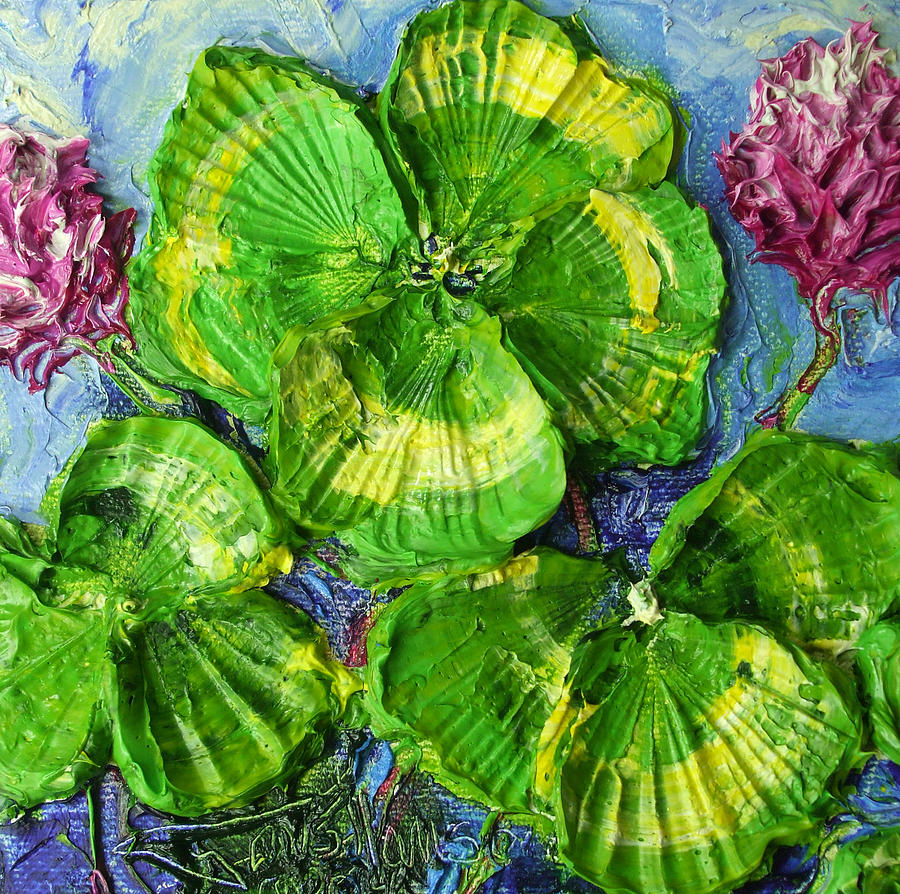 Green Four Leaf Clovers Painting by Paris Wyatt Llanso