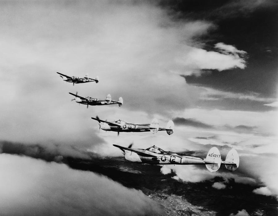 Four Lockheed P-38 Lightnings Photograph by Everett