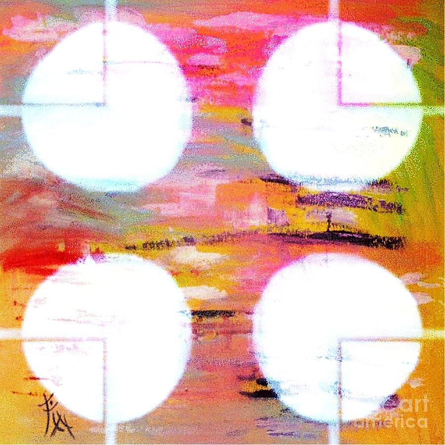 Four Moons Palette Painting by PainterArtist FIN