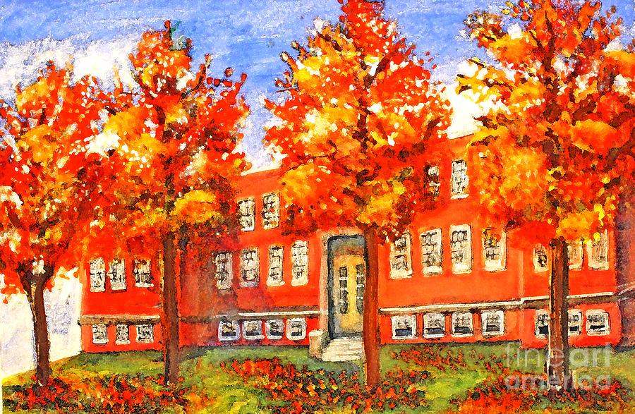 Four Orange Trees Painting by Rita Brown