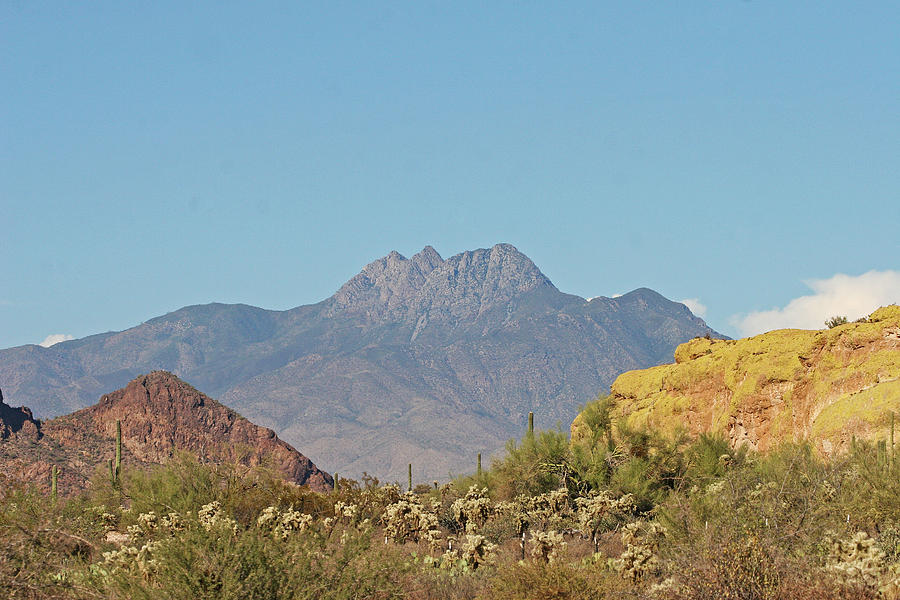 Four Peaks From The Apache Trail Photograph by Tom Janca