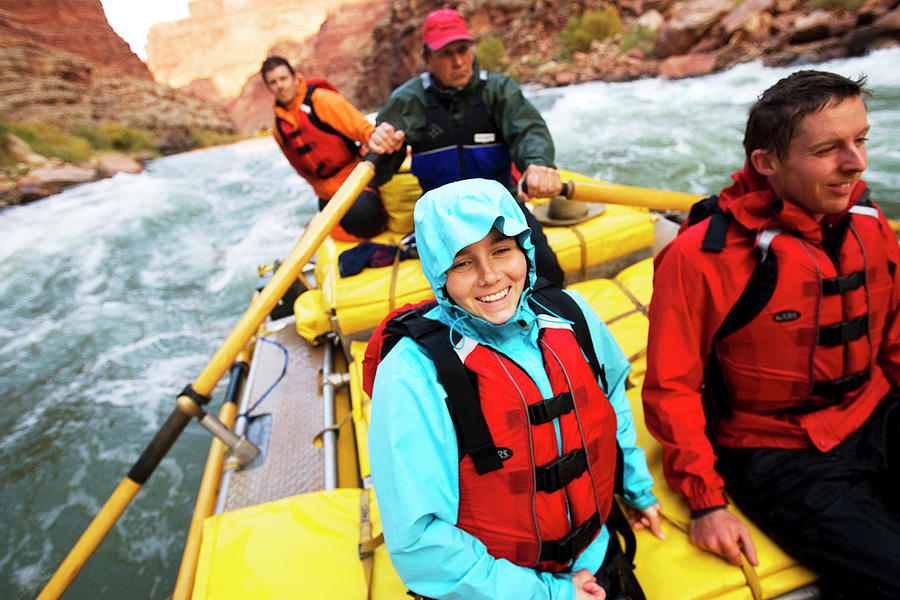 Four People White Water Raft Photograph by Corey Rich - Fine Art America