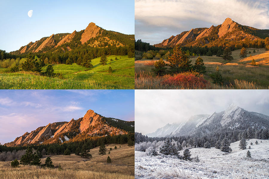 Four Seasons - The Flatirons Photograph by Aaron Spong