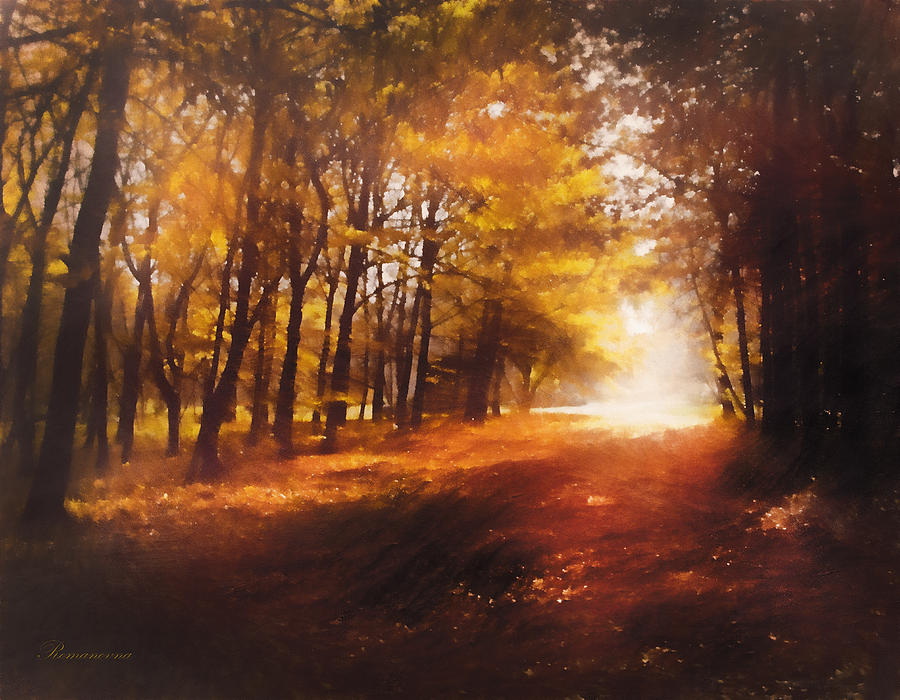 Four Seasons Autumn Impressions At Dawn Mixed Media by Georgiana Romanovna