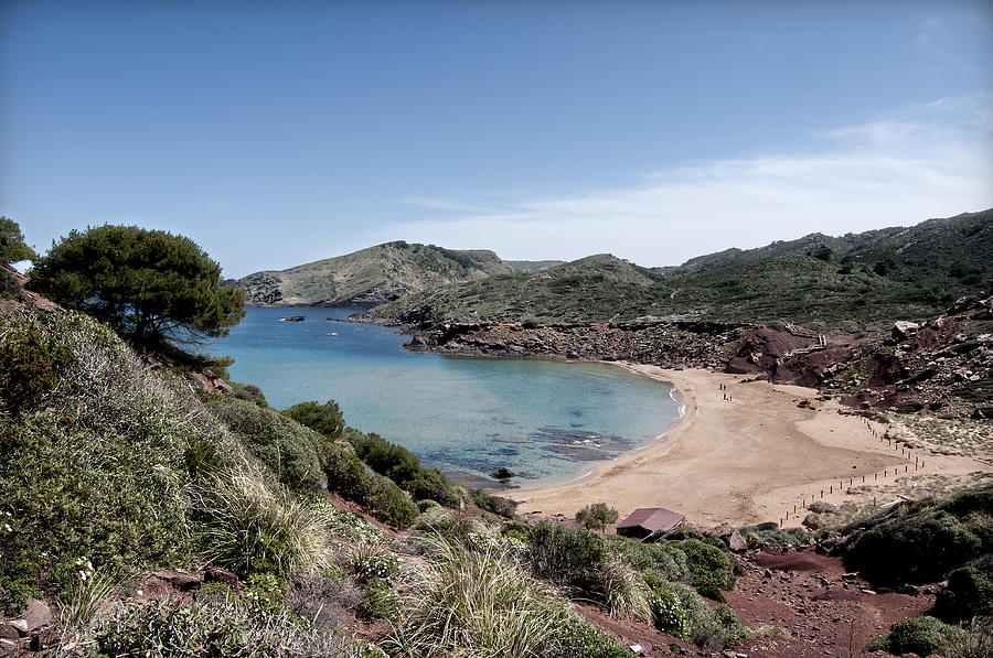 four steps to paradise - Cala Pilar Menorca in Balearic island Photograph by Pedro Cardona Llambias