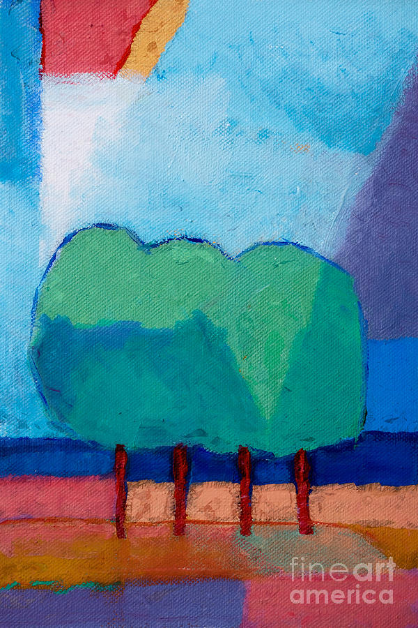 Four Trees Painting by Lutz Baar