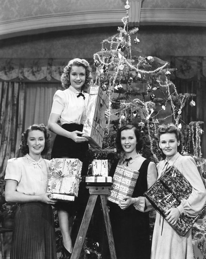 Christmas Photograph - Four Wives, From Left, Rosemary Lane by Everett