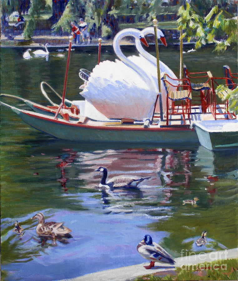 Boston Painting - Fowl Play in Boston by Candace Lovely