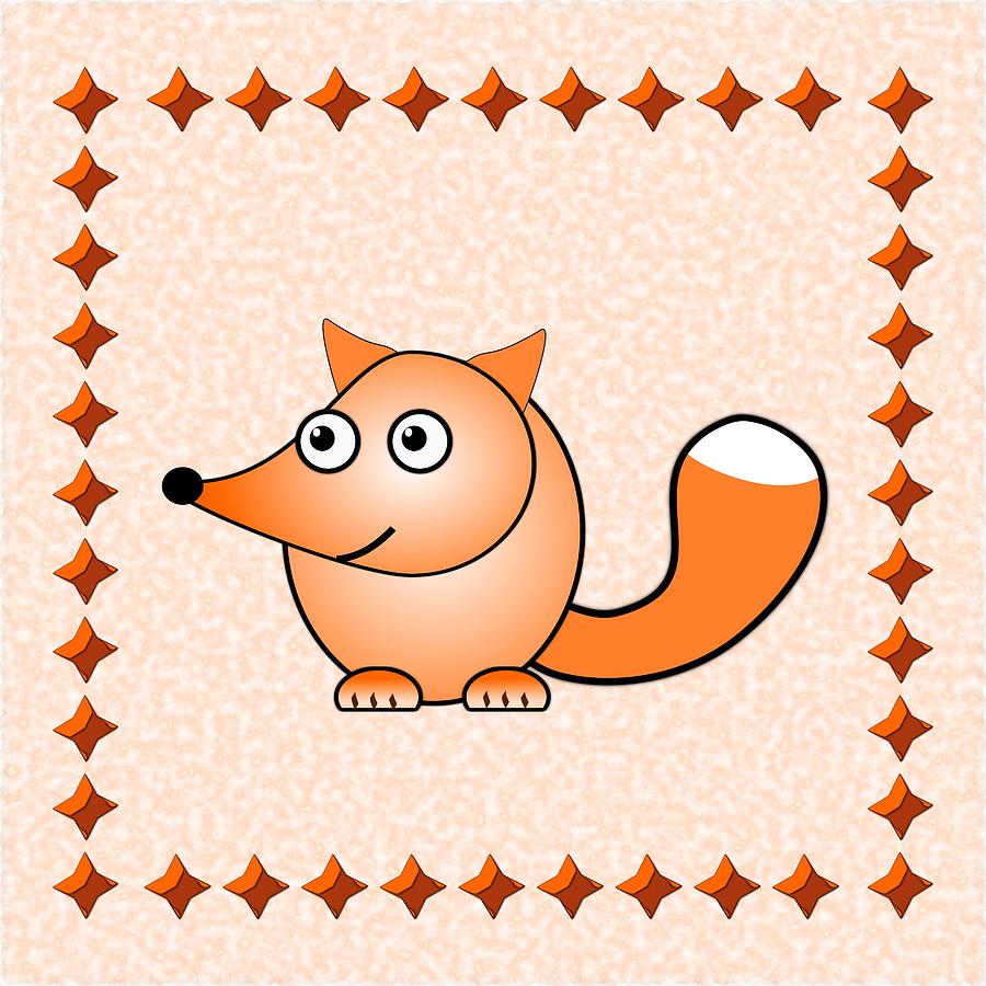 Fox - Animals - Art for Kids Digital Art by Anastasiya Malakhova