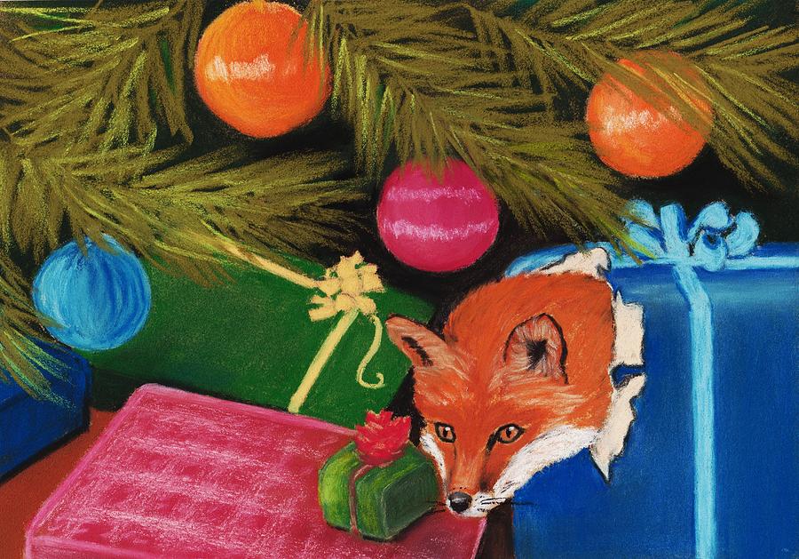 Fox in a Box Painting by Anastasiya Malakhova