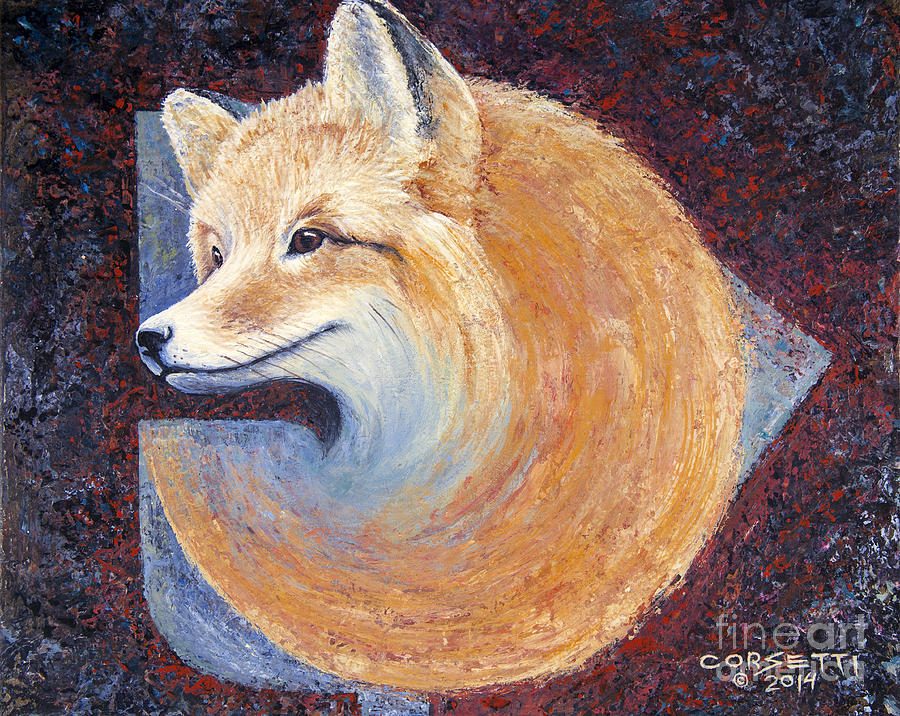 Fox In a Box Painting by Robert Corsetti