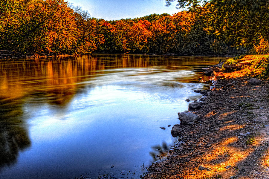 Fox River Fall Colors I Photograph by Roger Passman