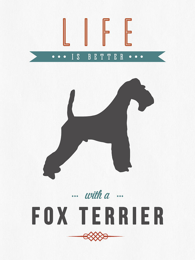 Dog Digital Art - Fox Terrier 01 by Aged Pixel