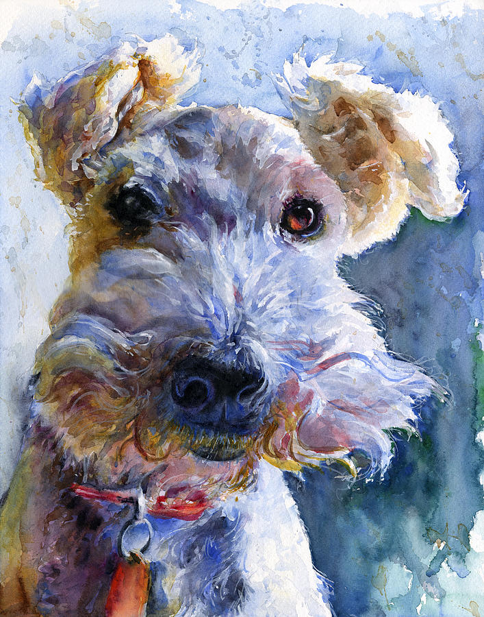 Fox Terrier Full Painting by John D Benson