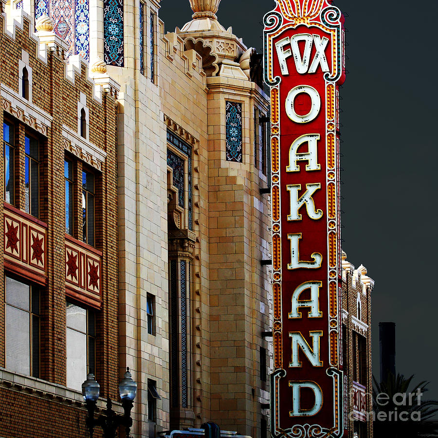 Movie Photograph - Fox Theater in Oakland California square by Wingsdomain Art and Photography