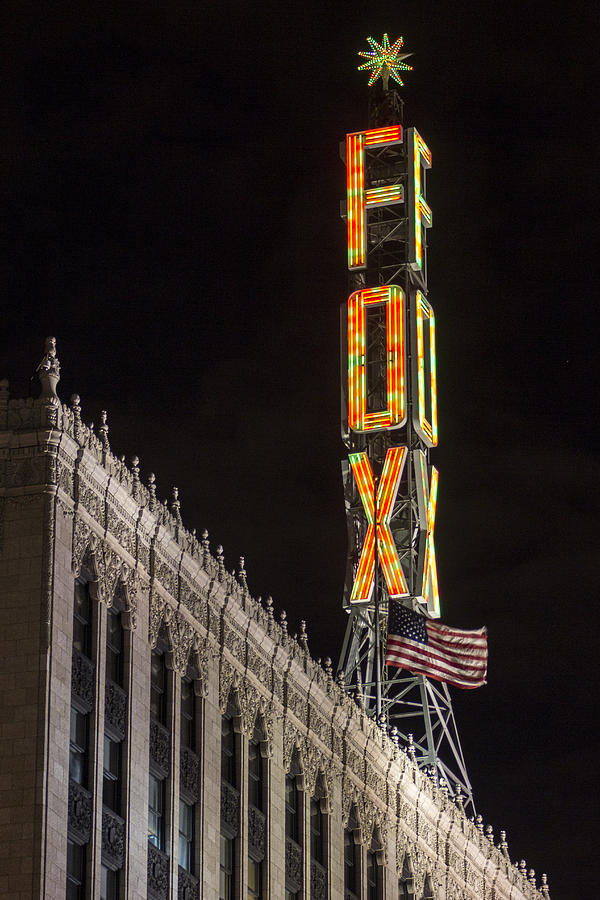 Fox Theater Sign Photograph by John McGraw